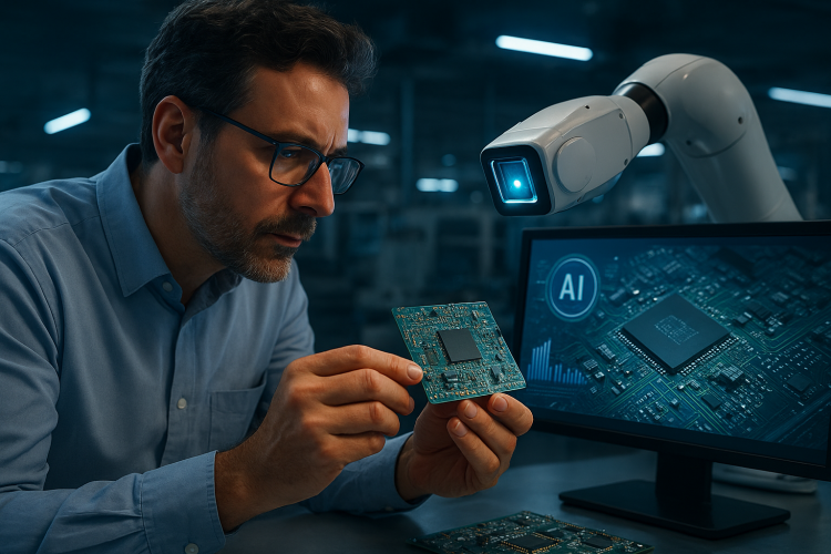 Ingeniero-inspeccionando-circuito-con-AI